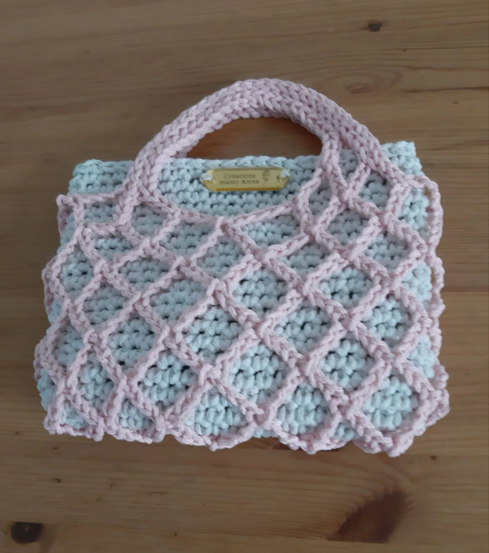 Sac en filet au crochet 